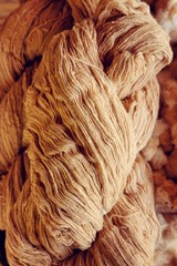 raw yarn production of  folk crafts in thailand.
