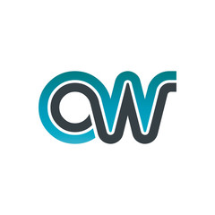 Initial Letter OW ON CN AW Linked Design Logo