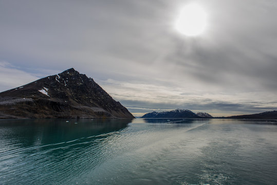 Arctic landscape in Svalbard, Spitsbergen
