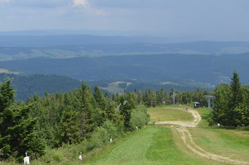 Widok z Jaworzyny Krynickiej/View from the Jaworzyna Krynicka mount, Lesser Poland, Poland