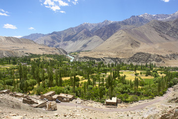 Alchi village located on the south bank of the Indus River at Ladakh, India   © robnaw