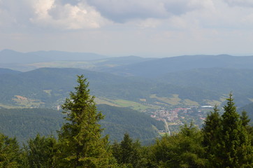 Widok z Jaworzyny Krynickiej/View from the Jaworzyna Krynicka mount, Lesser Poland, Poland