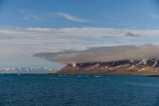 Arctic landscape in Svalbard, Spitsbergen