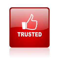 trusted blue bubble icon