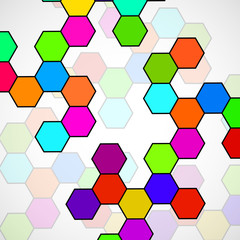 Fototapeta premium Hexagonal molecule structure of DNA. Geometric abstract background