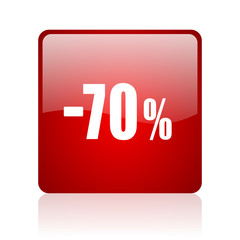 70 percent sale retail blue bubble icon