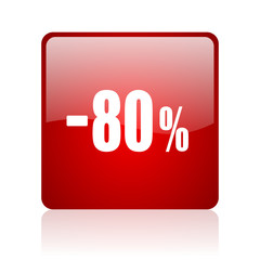 80 percent sale retail blue bubble icon