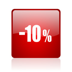10 percent sale retail blue bubble icon