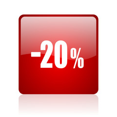 20 percent sale retail blue bubble icon