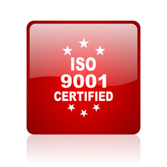iso 9001 blue bubble icon