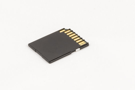 Black unbranded memory SD card