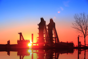 blast furnace in the steel mills, closeup of photo © hanmaomin