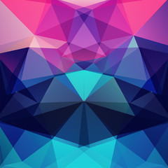 Obraz premium Background of geometric shapes. Colorful mosaic pattern. Vector EPS 10. Vector illustration. Blue, pink colors.