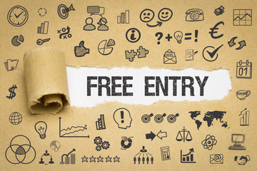 Free Entry / Papier mit Symbole