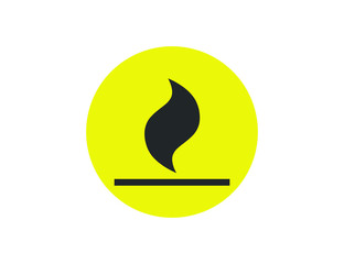 Vector flame energy environment sign icon