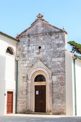 Fototapeta na wymiar Christian church in historic city Nin, Croatia