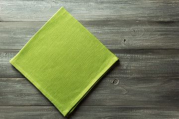 cloth napkin on rustic background
