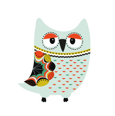 Cute Colorful Owl.