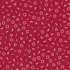 Abstract geometric memphis fashion 70s retro pillow pattern