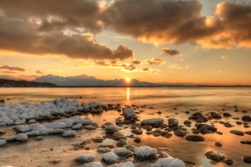 Sonnenuntergang am Chiemsee