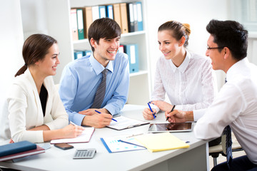 Business people working at modern office