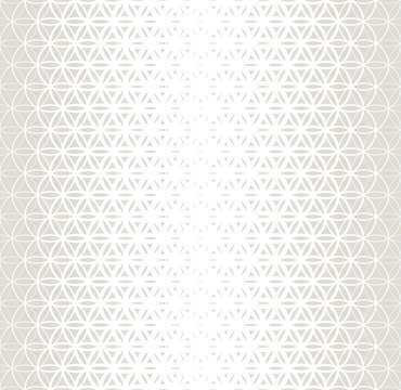 Abstract sacred geometry gray gradient flower of life halftone subtle  pattern