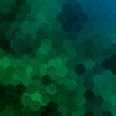 Abstract background consisting of green, blue hexagons. Geometric design for business presentations or web template banner flyer. Vector illustration