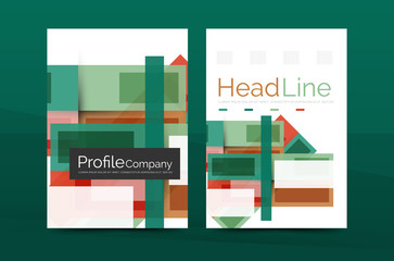 Straight lines geometric business report templates