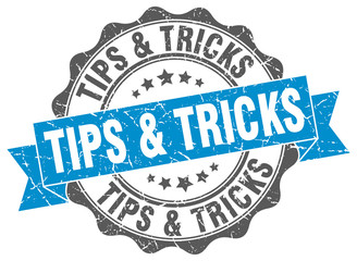 Fototapeta premium tips & tricks stamp. sign. seal