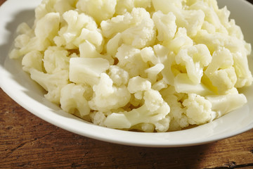 pieces of cooked cauliflower.