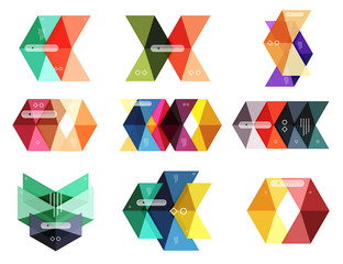 Vector arrow infographics business templates set