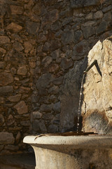 small fountain in an Italian Alpine village