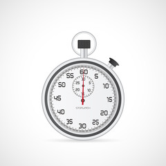 Silver Stopwatch Illustration