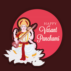 Obraz premium Happy Vasant Panchami.