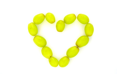 Heart of grapes