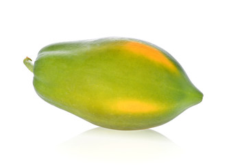 ripe papaya isolated on a white background