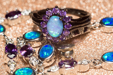 Blue Opal Ring