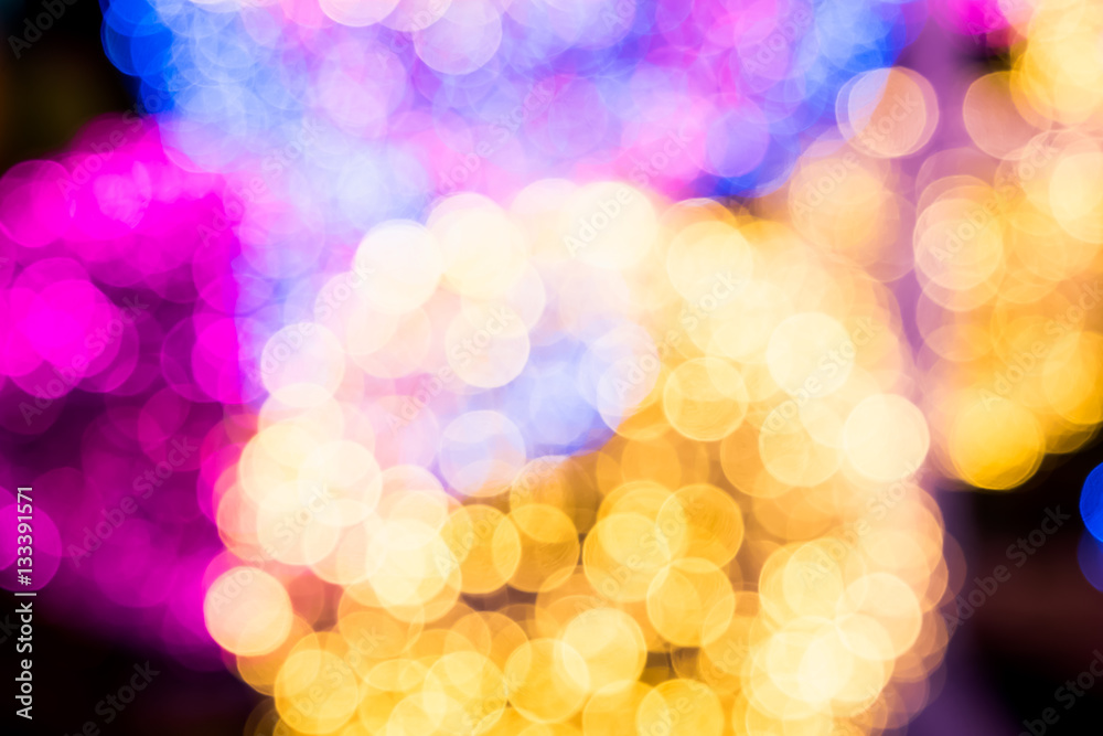 Poster blurred background, abstract colorful bokeh light shape.
