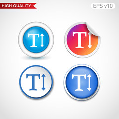 Obraz premium Colored icon or button of font align symbol with background
