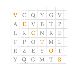 Crossword with word vector web vector graphic on white background