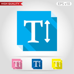 Colored icon or button of font align symbol with background
