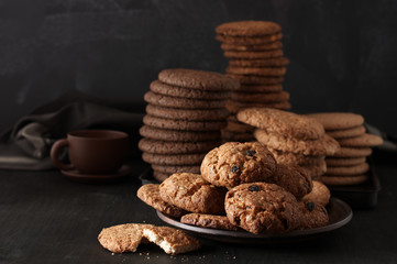 Various cookies in plate