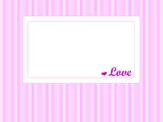 Card with heart and word love