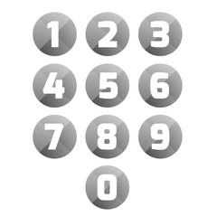 Number set vector circle