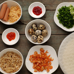 Vietnamese street food, baked girdle cake