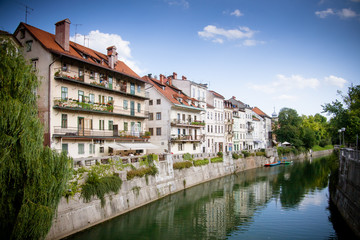 Naklejka premium Ljubljana River View