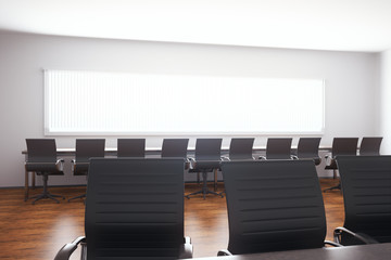 Fototapeta na wymiar chairs in meeting room