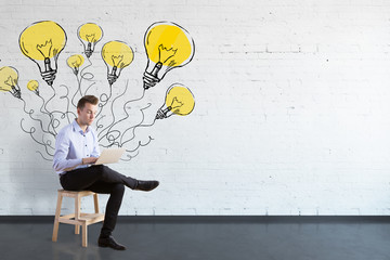businessman with laptop