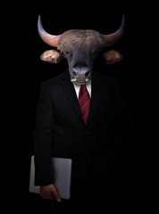 business man with animal head