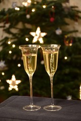 Sekt an Weihnachten